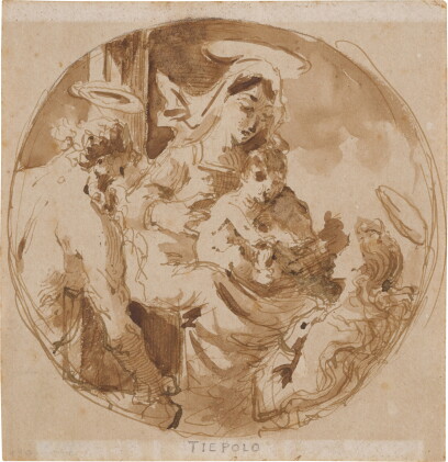 Catalog image of The Madonna and Child Surrounded by Saints