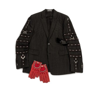 View 1 of Lot 391: Black Striped Wool Jacket, circa 2000 | Veste en laine niore, circa 2000