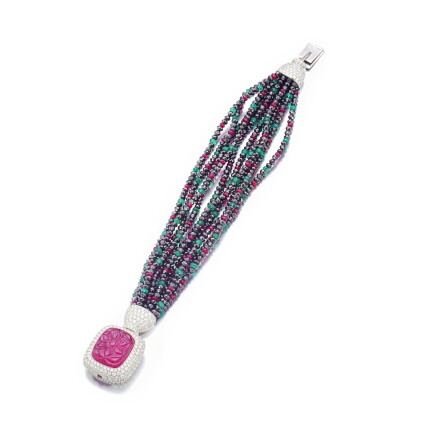 Catalog image of michele della valle | gem set and diamond bracelet