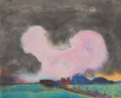 Catalog image of Marschlandschaft (helle Wolke über Bauernhof) (Marsh Landscape (Bright Cloud Ov…