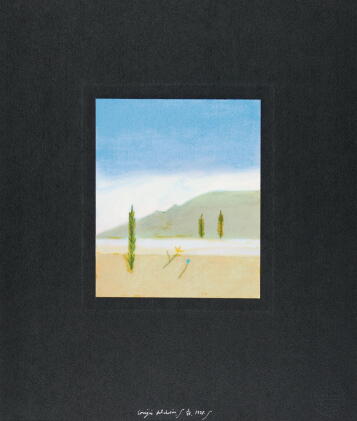 Catalog image of craigie aitchison, r.a. | cypress trees at oppedette