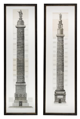 View 1 of Lot 69: Francesco Piranesi (1756-1810), Two etchings of Roman columns, late 18th century