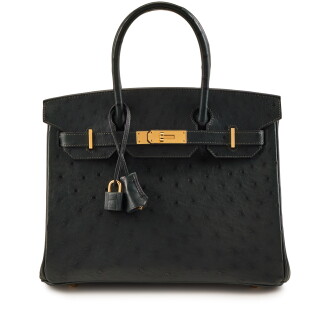 View 1 of Lot 66: Vert Titien Ostrich Birkin 30 Gold Hardware, 2018