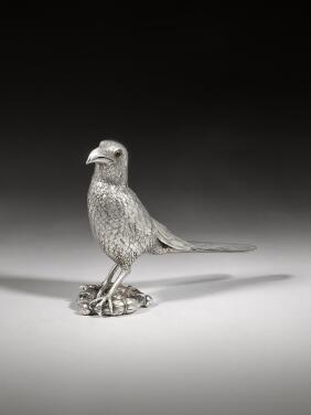 View 1 of Lot 511: A Flemish silver model of a magpie, Antwerp, 1662/63, maker's mark unidentified