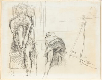 View 1 of Lot 83: Étude pour "Jeune fille se chaussant"