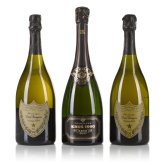 View 1 of Lot 630: Krug 1990 and Dom Pérignon 2000 & 2004