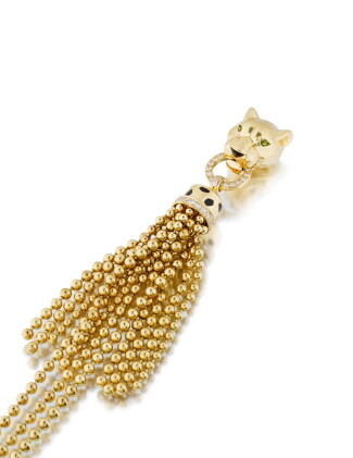Catalog image of Emerald, enamel and diamond bracelet, 'Panthère' | Bracelet émeraude, émail et …