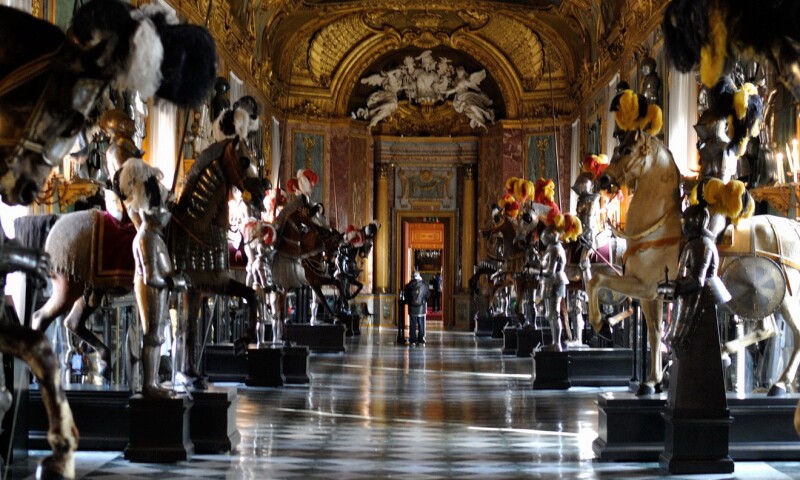 Interior view of the Galleria Beaumont at the Royal Palace of Turin.