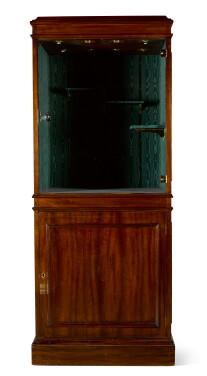 View 1 of Lot 7: A mahogany display cabinet, 20th century, previously used at SJ Phillips of New Bond Street