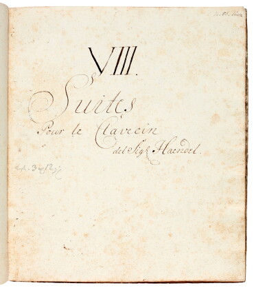 Catalog image of G. F. Handel. Fine eighteenth-century German manuscript of the Eight Keyboard Suites