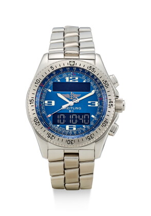 Catalog image of breitling | professional series b-1, reference a68362, a stainless steel calend…