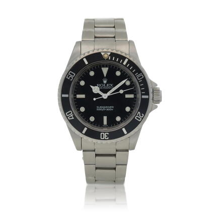 Catalog image of Submariner, Ref. 14060 Stainless steel wristwatch with bracelet Circa 1991
