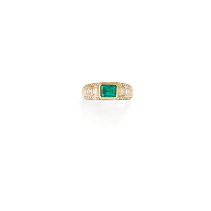 Catalog image of bague emeraude et diamants, boucheron | emerald and diamond ring, boucheron