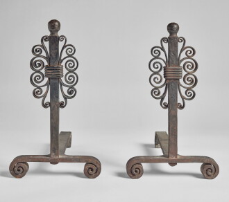 View 1 of Lot 122: Pair of Andirons
