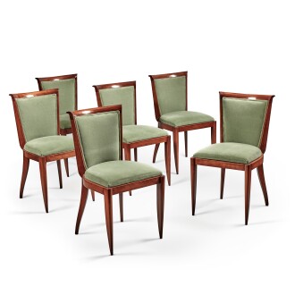 View 1 of Lot 1135: Set of Six Dining Chairs