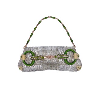View 1 of Lot 707: GUCCI | TOM FORD SERPENT HEAD CLUTCH BAG IN LIZARD WITH SWAROVSKI CRYSTALS