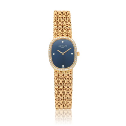 Catalog image of Ellipse, Ref. 4698J Yellow gold and diamond-set bracelet watch Circa 1978
