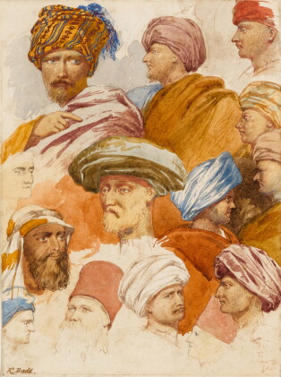 Catalog image of study of middle-eastern heads