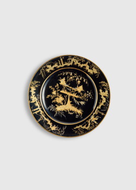 View 1 of Lot 338: A Sèvres (Hard-Paste) Porcelain Black-Ground Plate, circa 1791