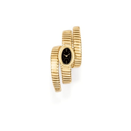 Catalog image of montre-bracelet de dame or, "serpenti", bulgari | lady's gold wristwatch, 'serp…