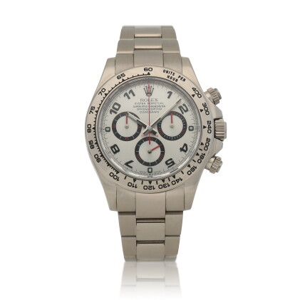 Catalog image of Daytona, Ref. 116509 White gold chronograph wristwatch with bracelet Circa 2010