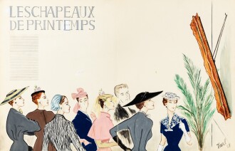 View 1 of Lot 1100: Spring's hats, 1954 | Les chapeaux de Printemps, 1954