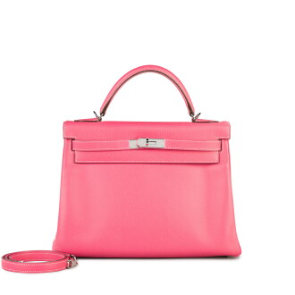 View 1 of Lot 53: Limited Edition Rose Tyrien Epsom and Rubis Verso Candy Kelly 32 Retourné Palladium Hardware, 2011