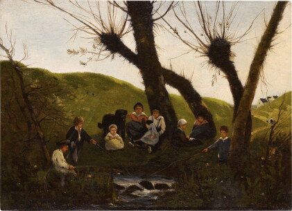 Catalog image of Enfants au bord d'une rivière