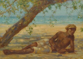 View 1 of Lot 24: Samuel Under a Palm Tree, Jamaica 
