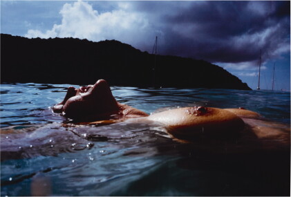 Catalog image of nan goldin | 'valerie floating in the sea, mayreau'