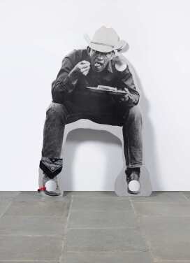 View 1 of Lot 110: Cowboy Eating with Shoulder Hole