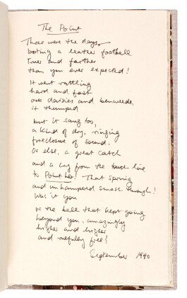 Catalog image of HEANEY | The Tree Clock, 1990, number 9 of 20 copies with an autograph poem