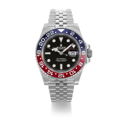 Catalog image of reference 126710blro, gmt master ii stainless steel dual time wristwatch with d…