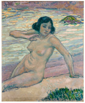 Catalog image of théo van rysselberghe | étude pour après la baignade – étude d’un nu