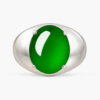View 1 of Lot 1718: Jadeite Ring |  天然「緬甸」翡翠 戒指