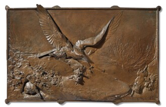 View 1 of Lot 44: Falcon Chasing Rabbits 