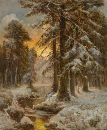 Catalog image of Sunset in the Winter Forest