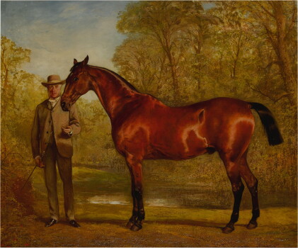 Catalog image of alfred chantrey corbould | mr. w. james holden with his favorite hunter in a la…