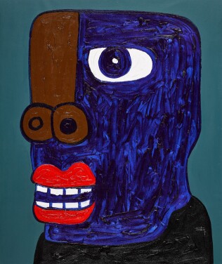 View 1 of Lot 108: Blue Face III