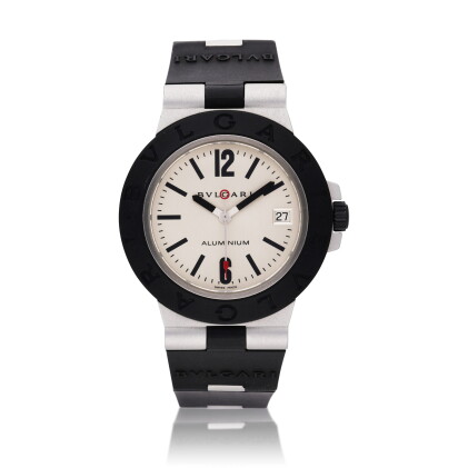 Catalog image of Reference AL 38 A Aluminum | An aluminum and rubber wristwatch with date, Circa 2000