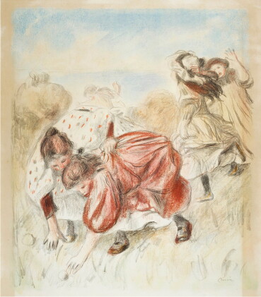 Catalog image of pierre-auguste renoir | enfants jouant à la balle (delteil, stella 32)