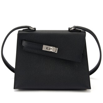 View 1 of Lot 7776: Limited Edition Black Epsom Kelly en Desordre 20 Sellier Palladium Hardware, 2022