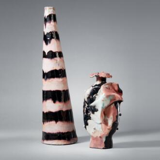 View 1 of Lot 3: Two Unique Vases