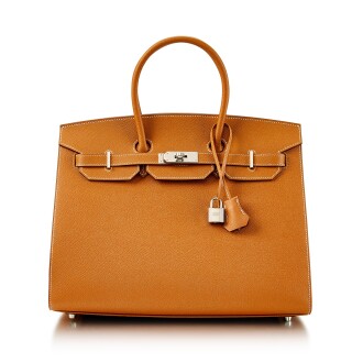 View 1 of Lot 8320: Gold Epsom Birkin Sellier 35 Palladium Hardware, 2020 