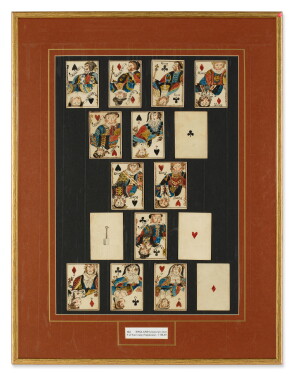 View 1 of Lot 382: Playing Cards — A manuscript deck of cards likely made during the Napoleonic Wars by a prisoner of War