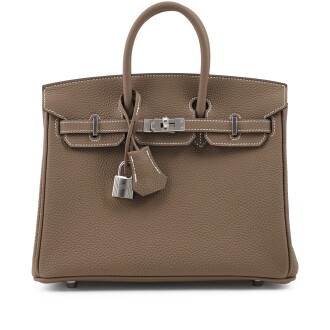 View 1 of Lot 70: Etoupe Togo Birkin 25 Palladium Hardware, 2022