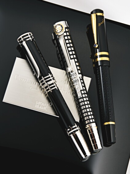 A LOT OF THREE FINE WHITE GOLD LIMITED EDITION FOUNTAIN PENS NO