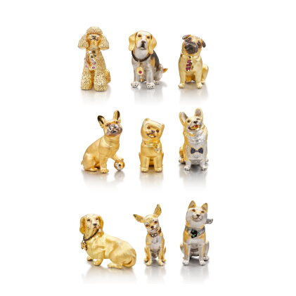Catalog image of Nine Silver-Gilt Sculptures | 鍍銀塑像九件