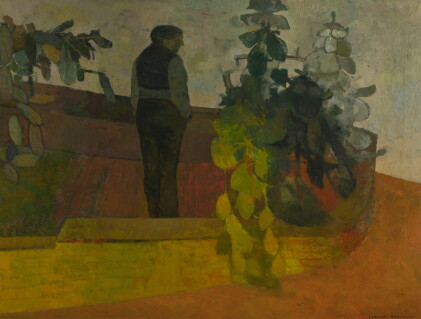 Catalog image of leonard rosoman, r.a. | figure in a walled garden