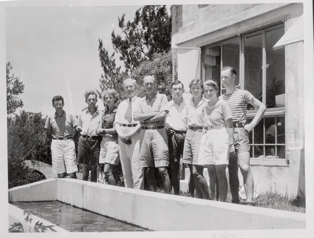Dr William Beebe with His Crew in Bermuda